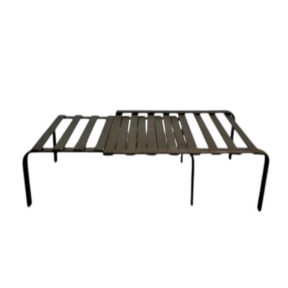 Pottery Barn Metal Shelf Riser Expandable 2 Pc Iron Set Kitchen Cupboard Storage - Picture 4 of 12